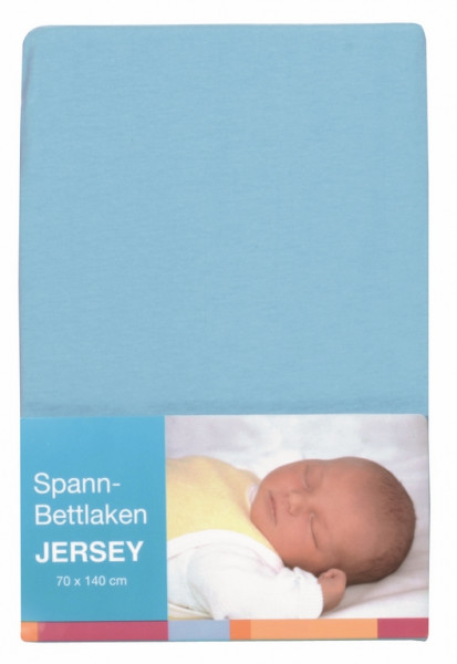 Baby-Plus Spannbettlaken Jersey 70x140 - Hellblau